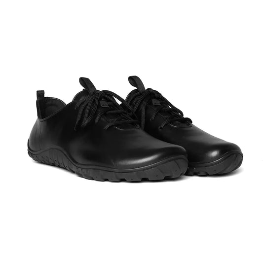 Baer URBN Leder Klassisch Barefoot Shoes for Men & Women - Black ( Baer Sole)