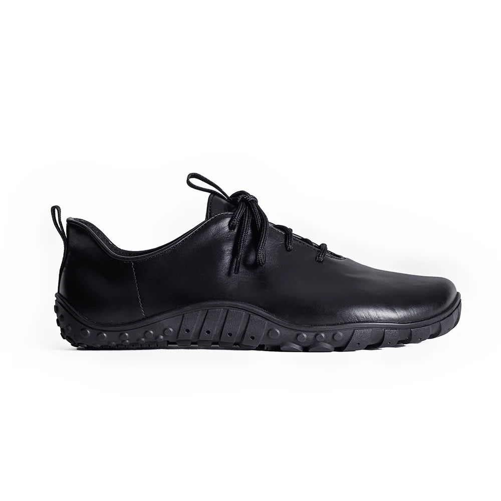 Baer URBN Leder Klassisch Barefoot Shoes for Men & Women - Black ( Baer Sole)