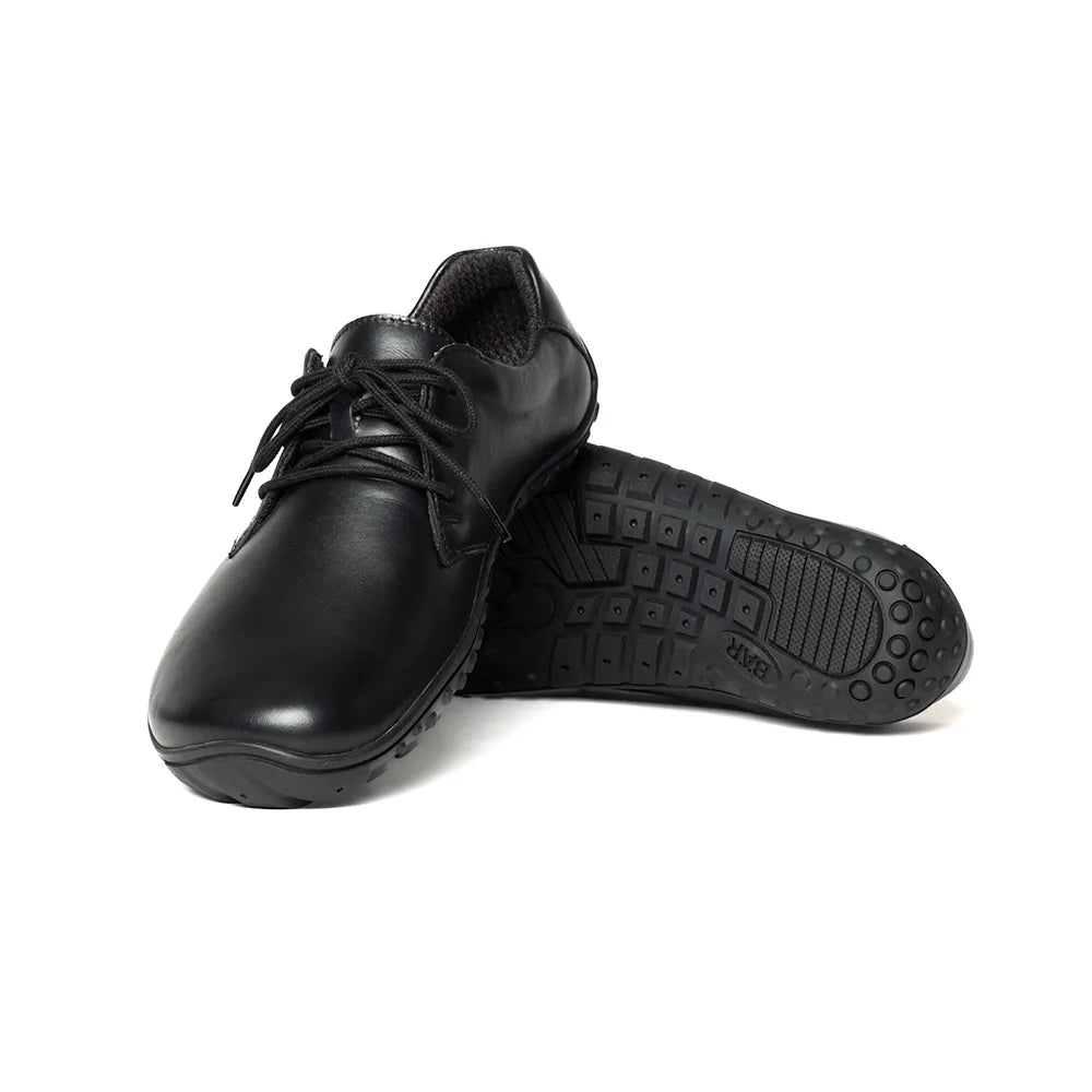 Baer Urban Leder Executive Barefoot Shoes for Men & Women - Black ( Baer Sole)