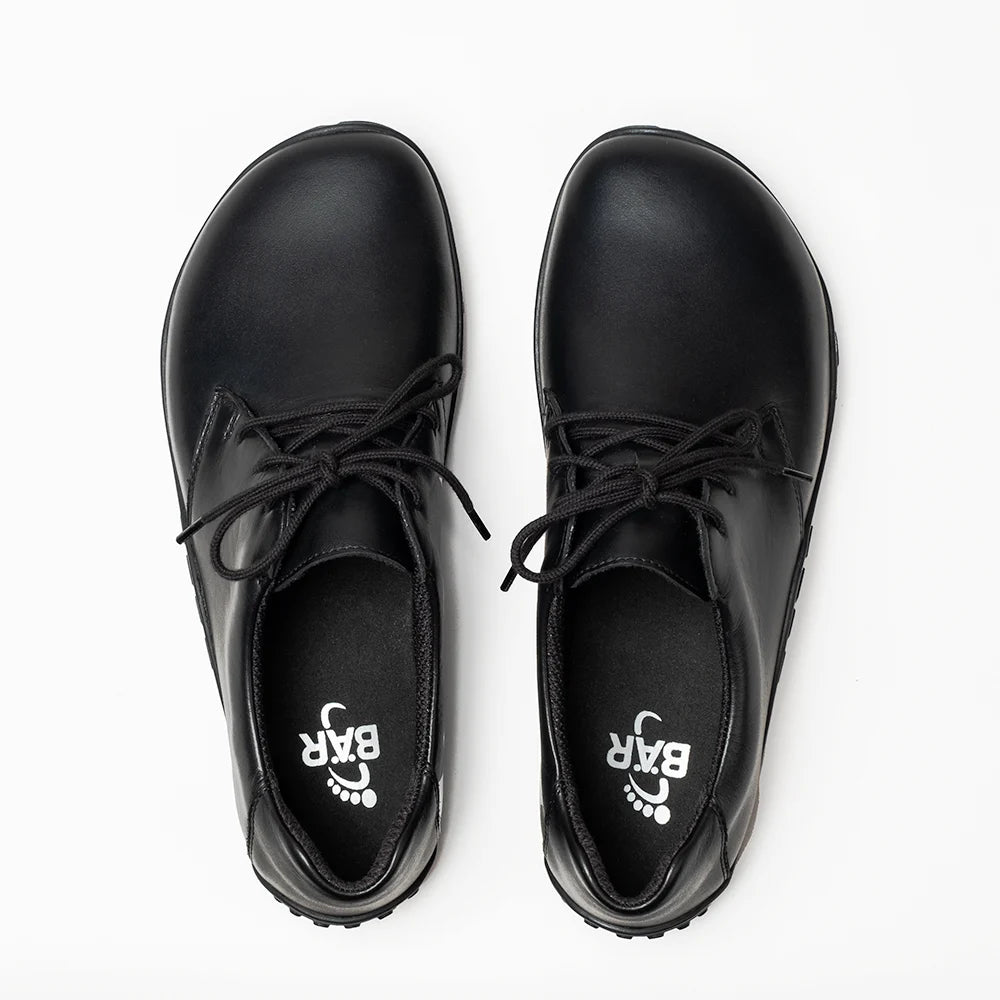 Baer Urban Leder Executive Barefoot Shoes for Men & Women - Black ( Baer Sole)