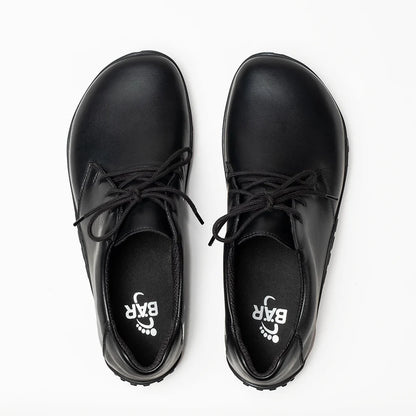 Baer Urban Leder Executive Barefoot Shoes for Men & Women - Black ( Baer Sole)