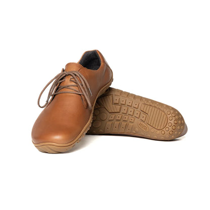 Baer Urban Leder Executive Barefoot Shoes for Men & Women - Light Brown ( Baer Sole)