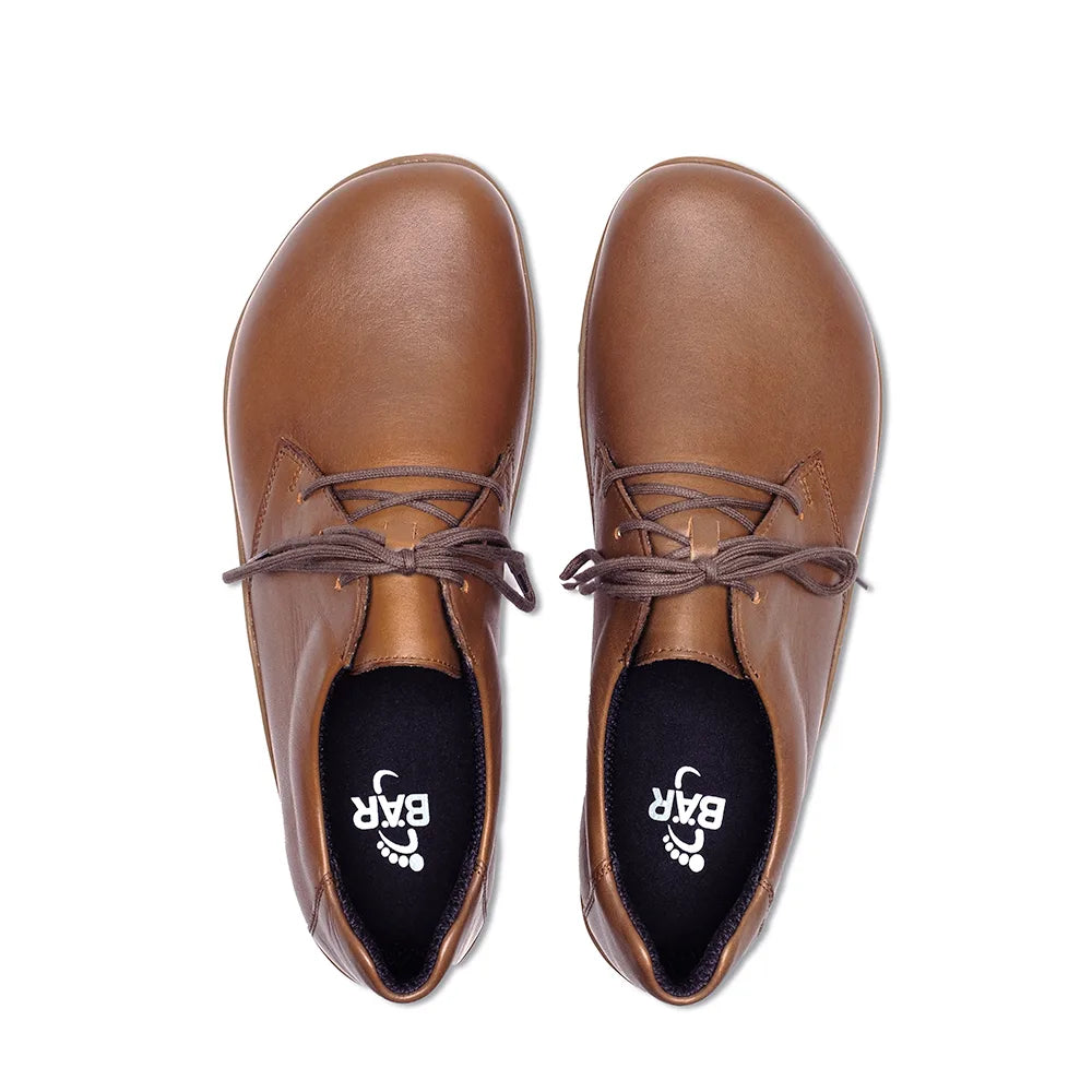 Baer Urban Leder Executive Barefoot Shoes for Men & Women - Light Brown ( Baer Sole)