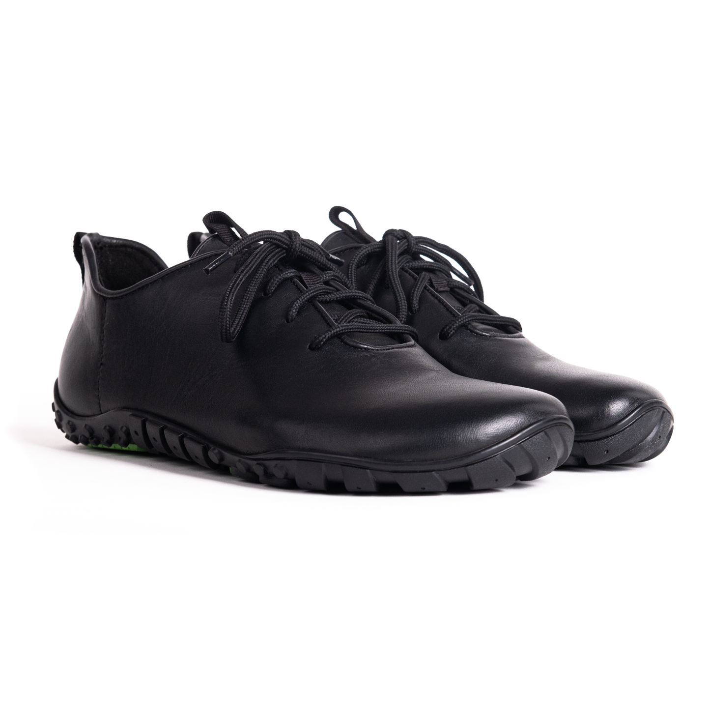Baer URBN Leder Klassisch Barefoot Shoes for Men & Women - Black (Vibram Sole)