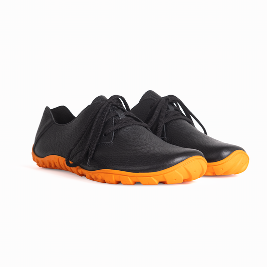 Baer URBN Leder Exekutive Barefoot Shoes for Men & Women - Orange (Vibram Sole)