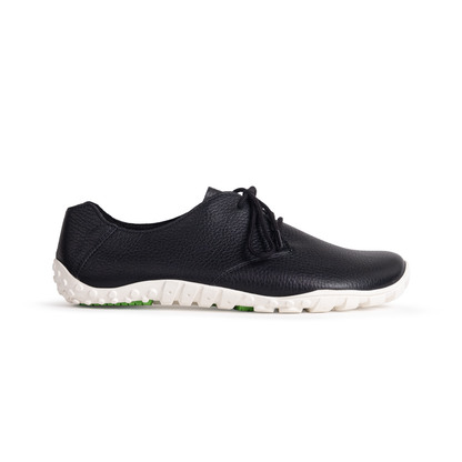 Baer URBN Leder Exekutive Barefoot Shoes for Men & Women - Black & White (Vibram Sole)