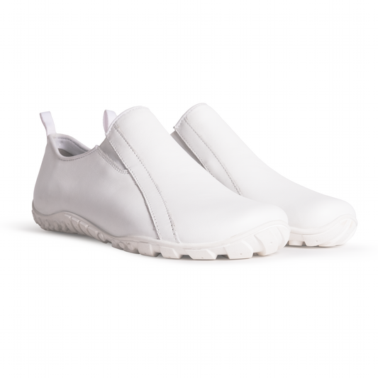 Baer Freiheit Barfuß Slip-on Barefoot Shoes for Men & Women - White (Vibram Sole)