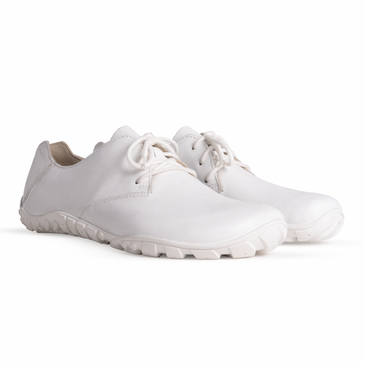 Baer URBN Leder Exekutive Barefoot Shoes for Men & Women - White (Vibram Sole)