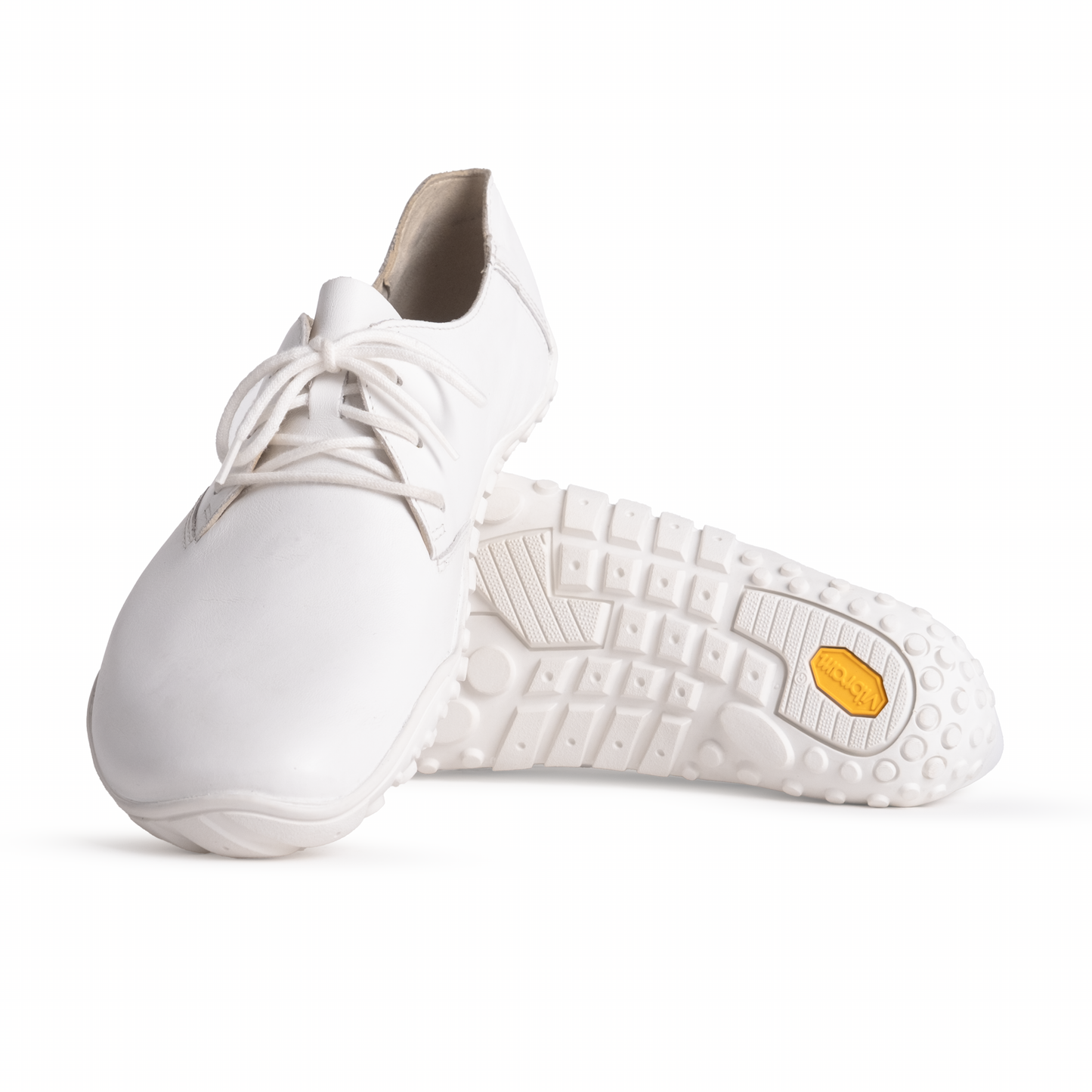 Baer URBN Leder Exekutive Barefoot Shoes for Men & Women - White (Vibram Sole)