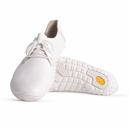 Baer URBN Leder Exekutive Barefoot Shoes for Men & Women - White (Vibram Sole)