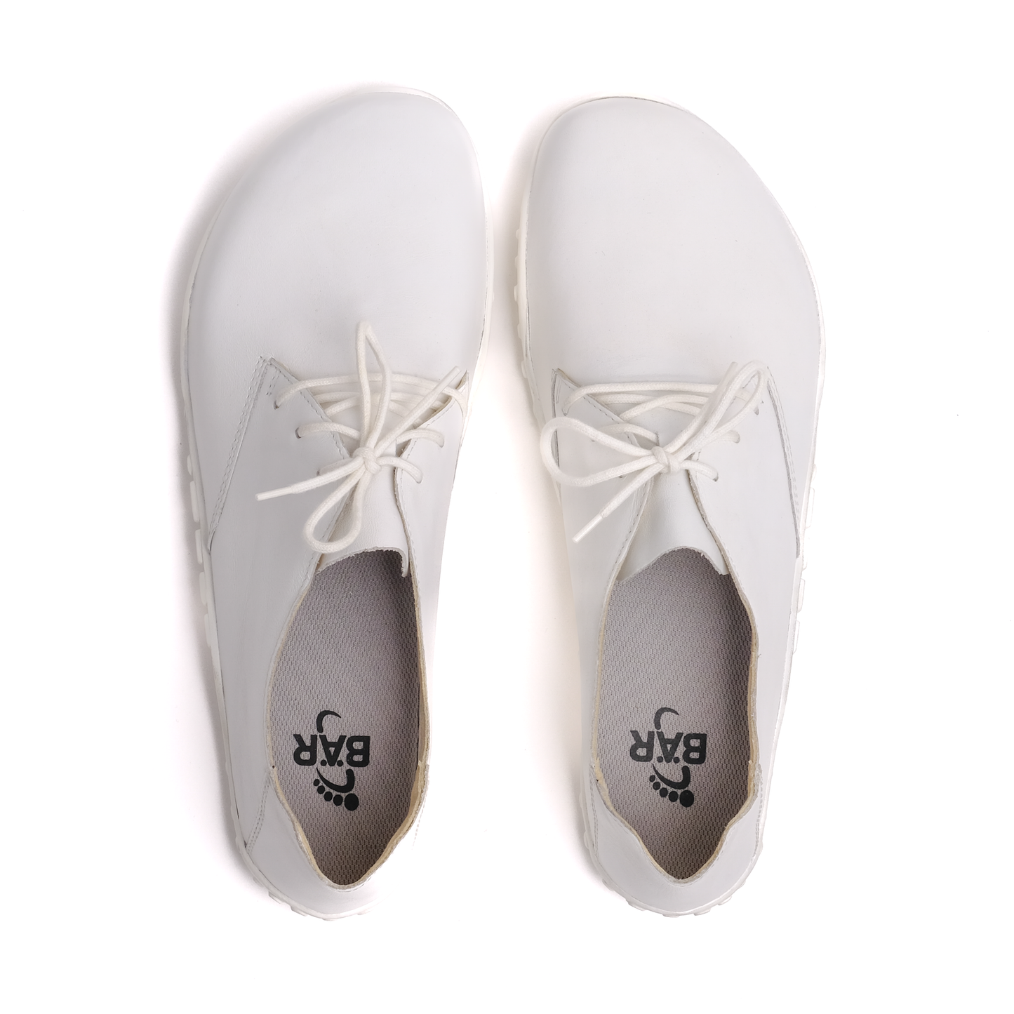 Baer URBN Leder Exekutive Barefoot Shoes for Men & Women - White (Vibram Sole)