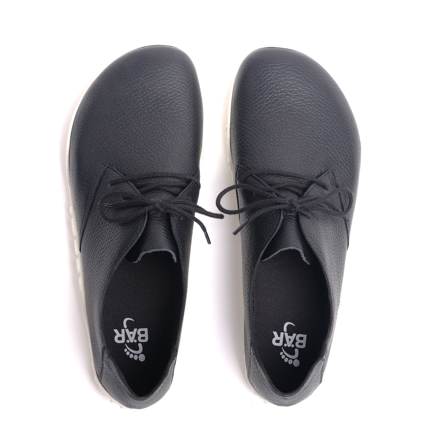 Baer URBN Leder Exekutive Barefoot Shoes for Men & Women - Black & White (Vibram Sole)