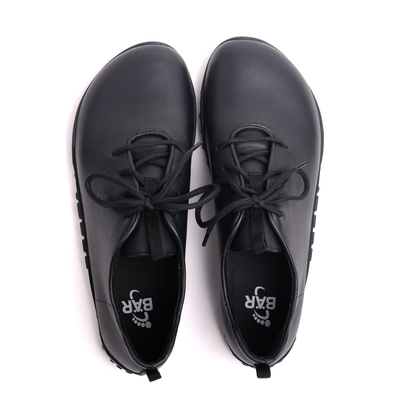 Baer URBN Leder Klassisch Barefoot Shoes for Men & Women - Black (Vibram Sole)