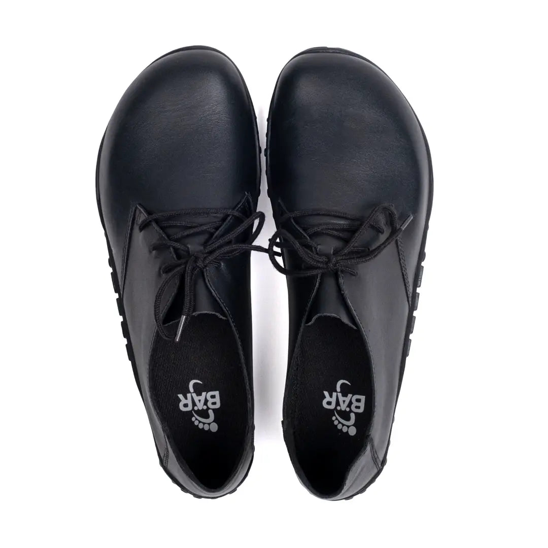 Baer URBN Leder Exekutive Barefoot Shoes for Men & Women - Black (Vibram Sole)