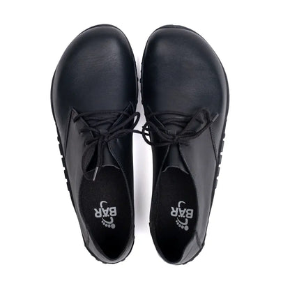 Baer URBN Leder Exekutive Barefoot Shoes for Men & Women - Black (Vibram Sole)