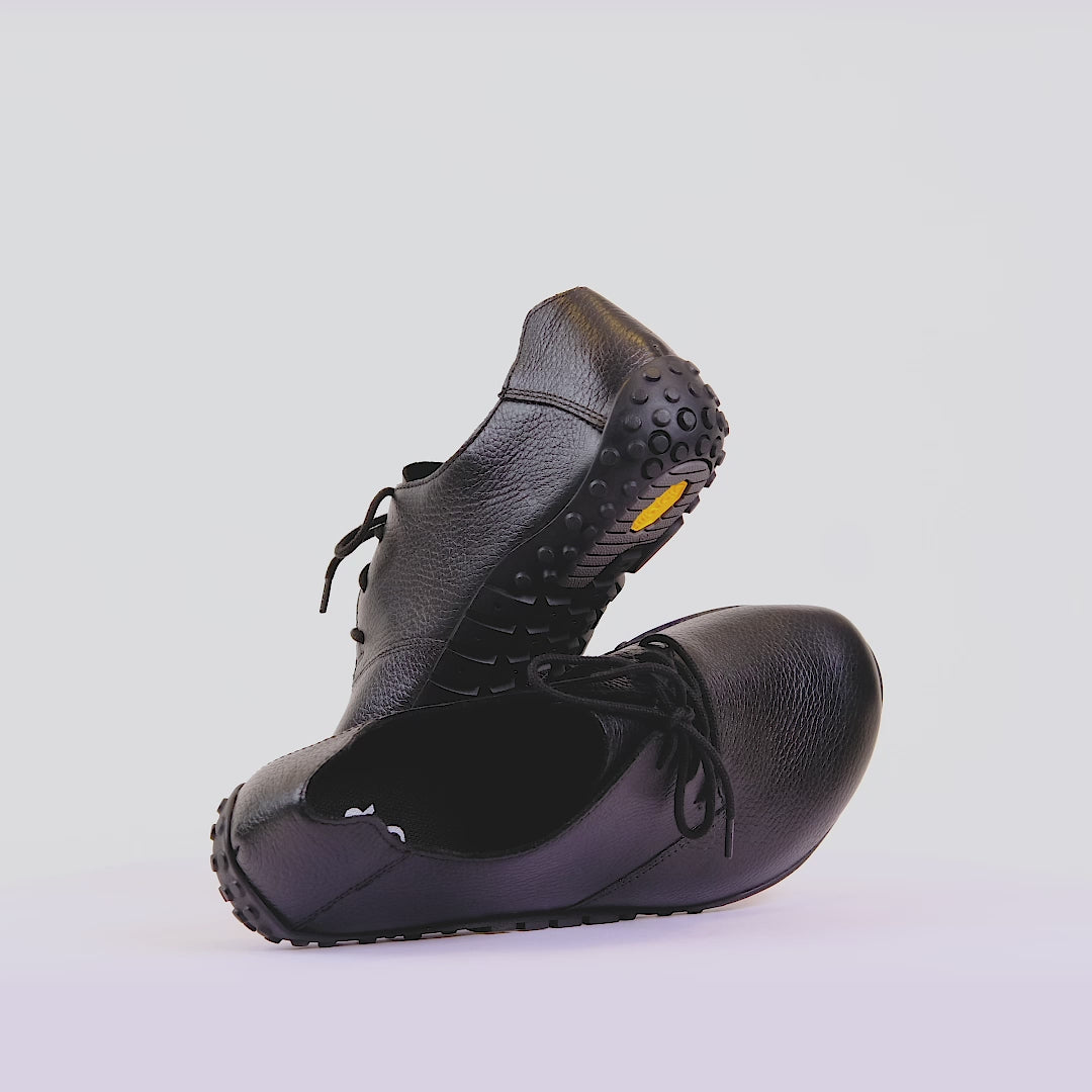 Urban Grounder Leder Exekutive(Grained Black) Barefoot Shoes