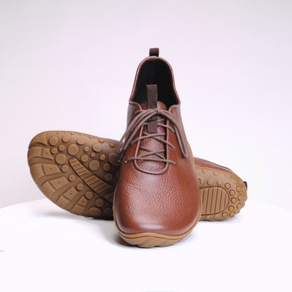 Baer URBN Leder Klassisch Barefoot Shoes for Men & Women - Brown ( Baer Sole)