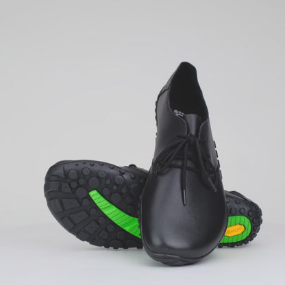 Baer URBN Leder Exekutive Barefoot Shoes for Men & Women - Black (Vibram Sole)