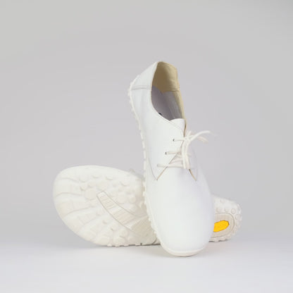Baer URBN Leder Exekutive Barefoot Shoes for Men & Women - White (Vibram Sole)