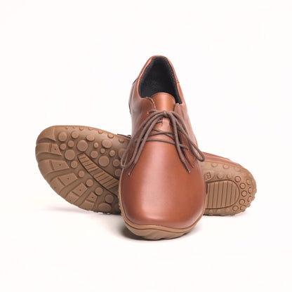 Baer Urban Leder Executive Barefoot Shoes for Men & Women - Light Brown ( Baer Sole)