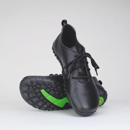 Baer URBN Leder Klassisch Barefoot Shoes for Men & Women - Black (Vibram Sole)